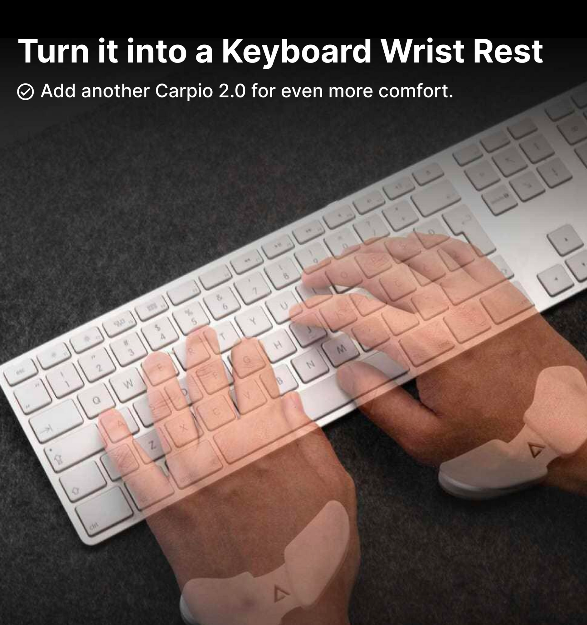 Deltahub Carpio 2.0 Wrist Rest - White