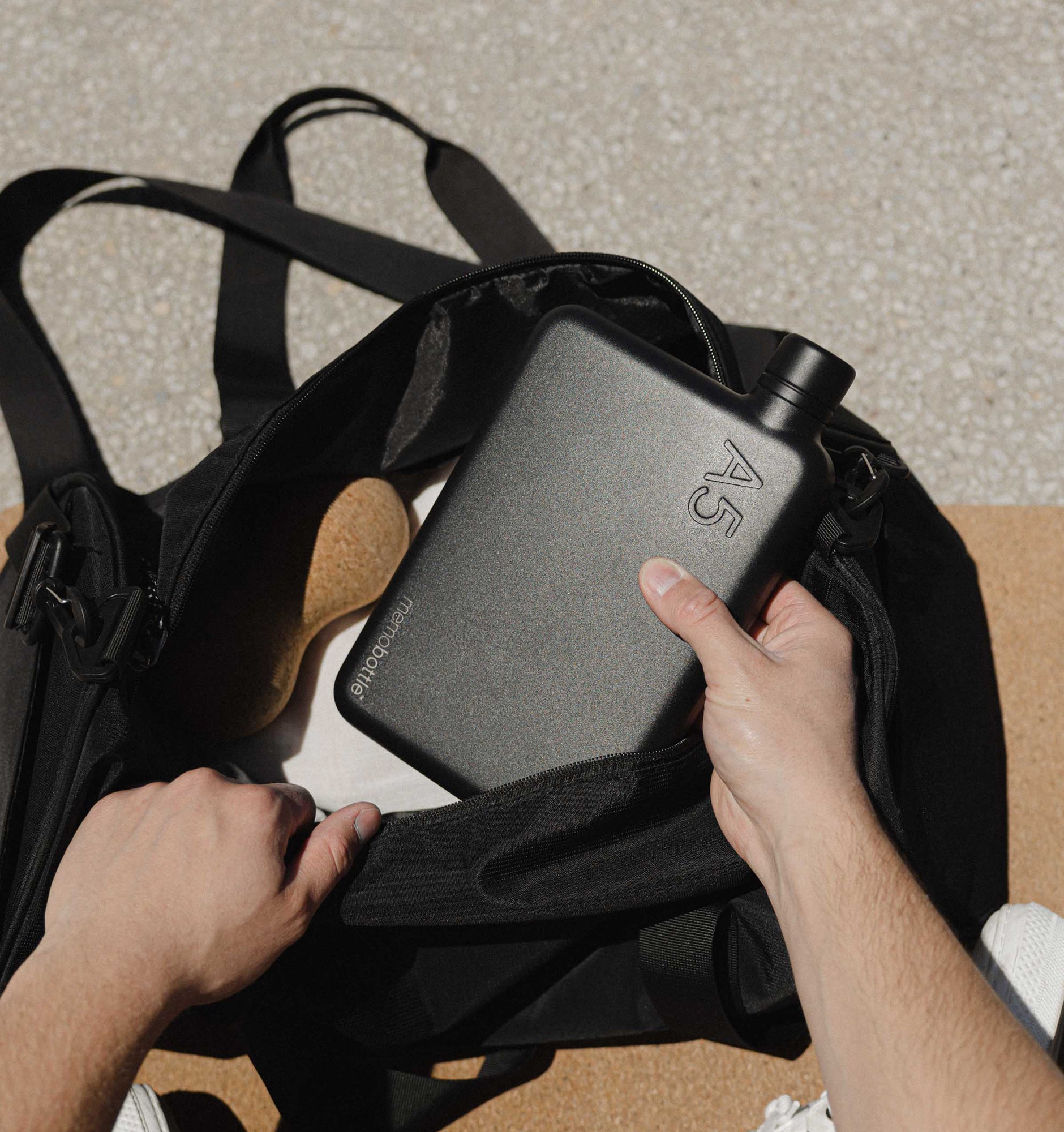 Memobottle A5 Stainless Steel Water Bottle - Black